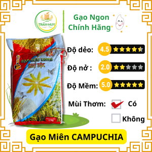 Gạo Miên CAMPUCHIA Thơm dẻo vừa Ngọt cơm Túi 10kg
