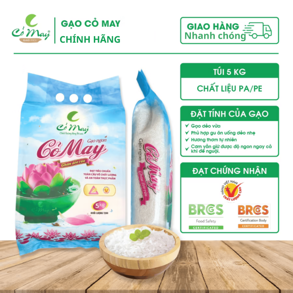 Gạo Cỏ May 5kg Chính Hãng - Gạo Dẻo Thơm, An Toàn Thực Phẩm, Giao Hàng Nhanh - Ảnh 2